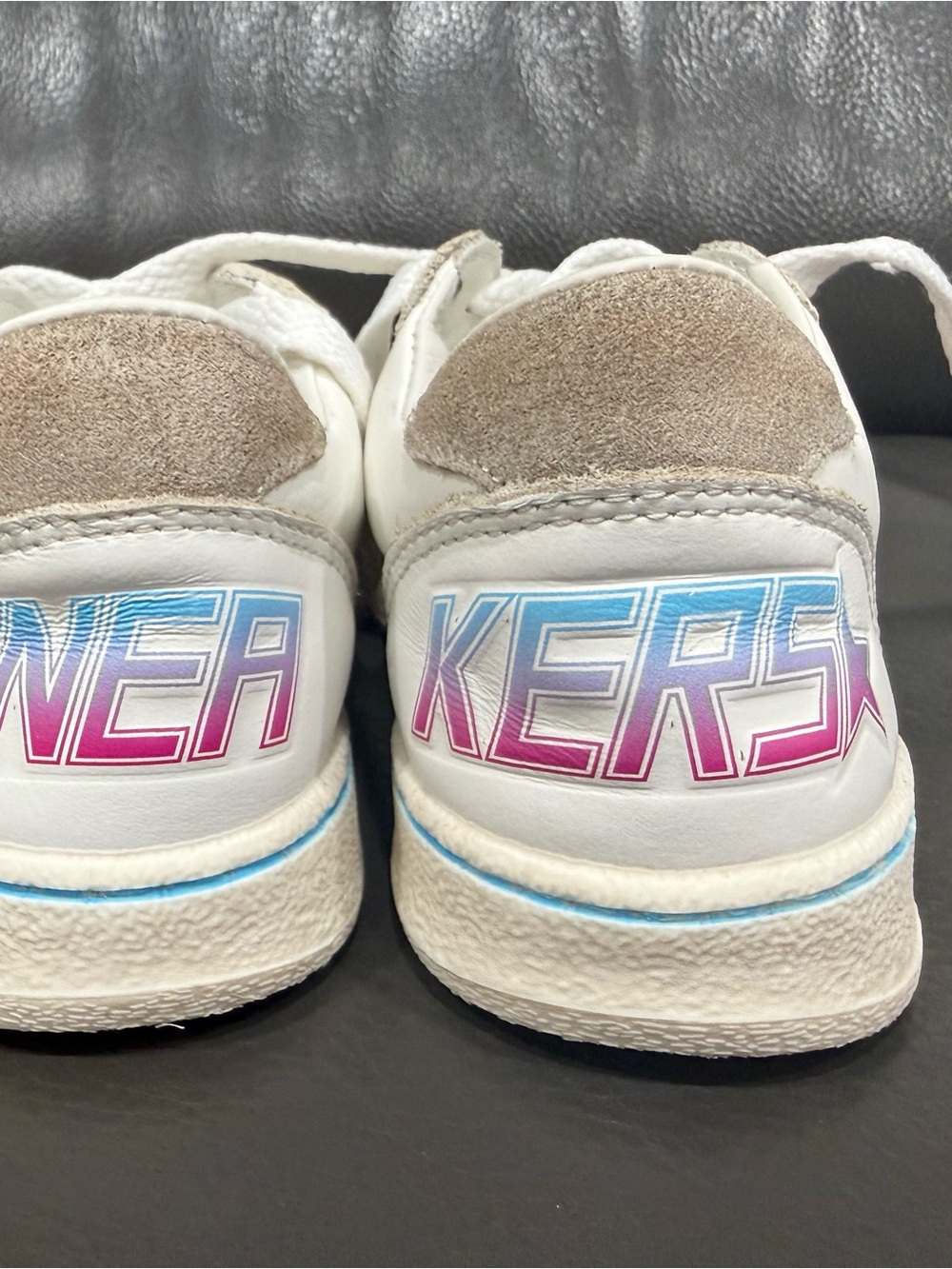 Golden Goose Kids White Sneakers with Pink Star Accent - Picture 3 of 8